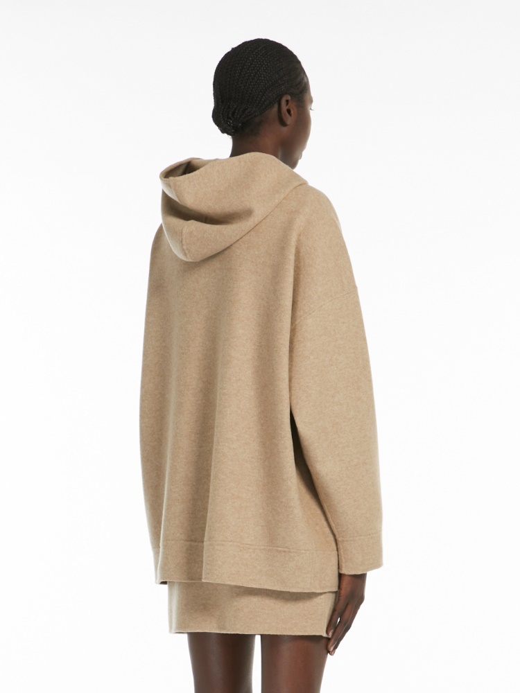 Oversized wool and cashmere sweatshirt - 浅棕色 - Marina Rinaldi - 3