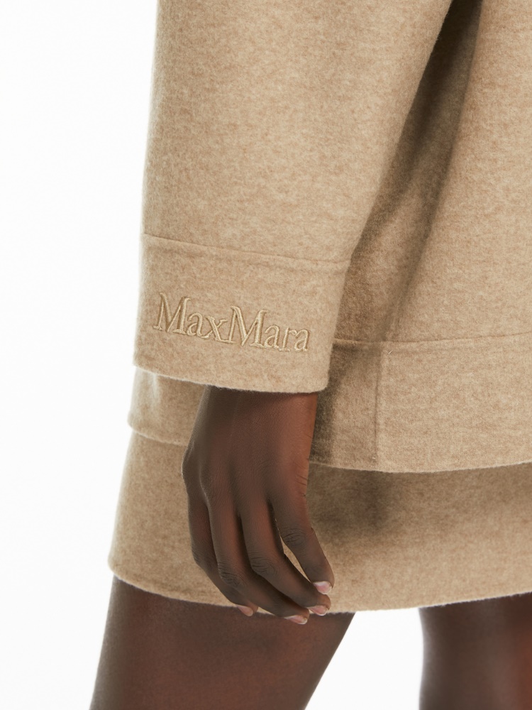 Oversized wool and cashmere sweatshirt - 浅棕色 - Marina Rinaldi - 4