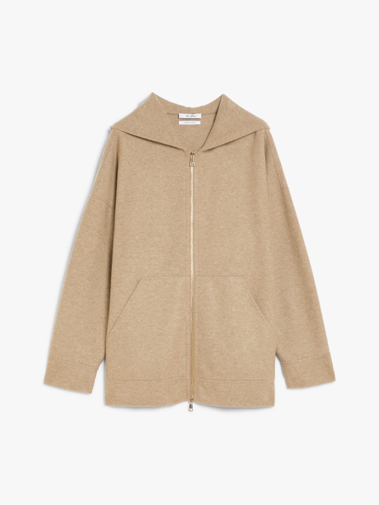 Oversized wool and cashmere sweatshirt - 浅棕色 - Marina Rinaldi
