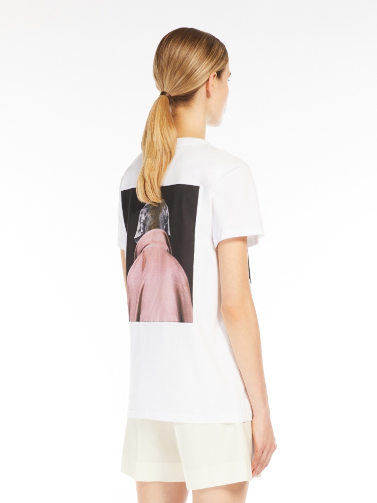 Printed jersey T-shirt - 粉红色 - Marina Rinaldi - 3
