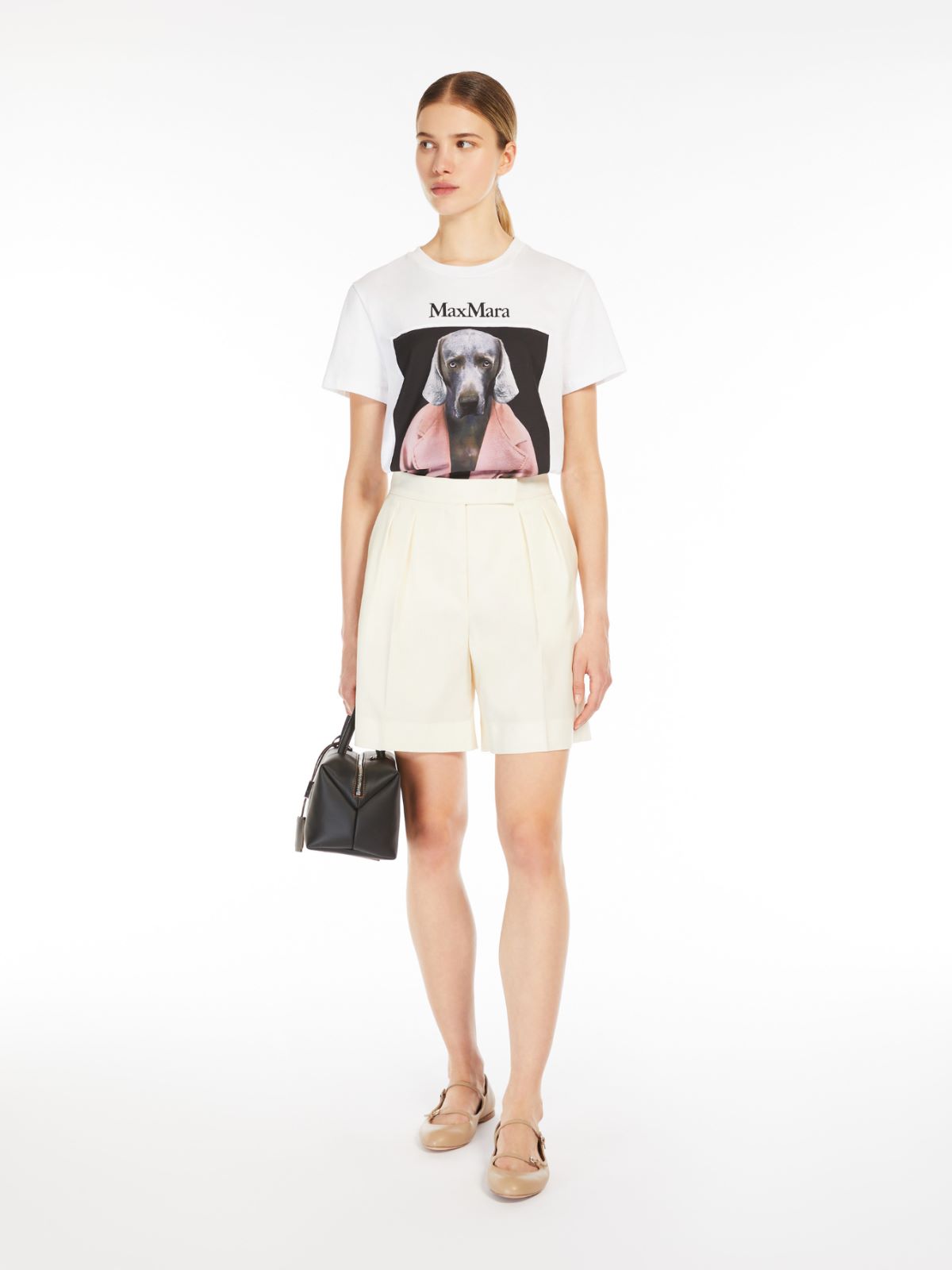 Printed jersey T-shirt - 粉红色 - Marina Rinaldi