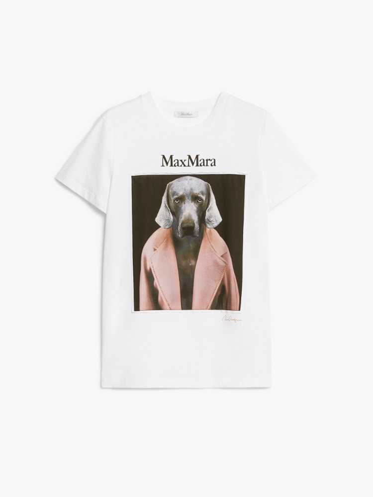 Printed jersey T-shirt - 粉红色 - Marina Rinaldi