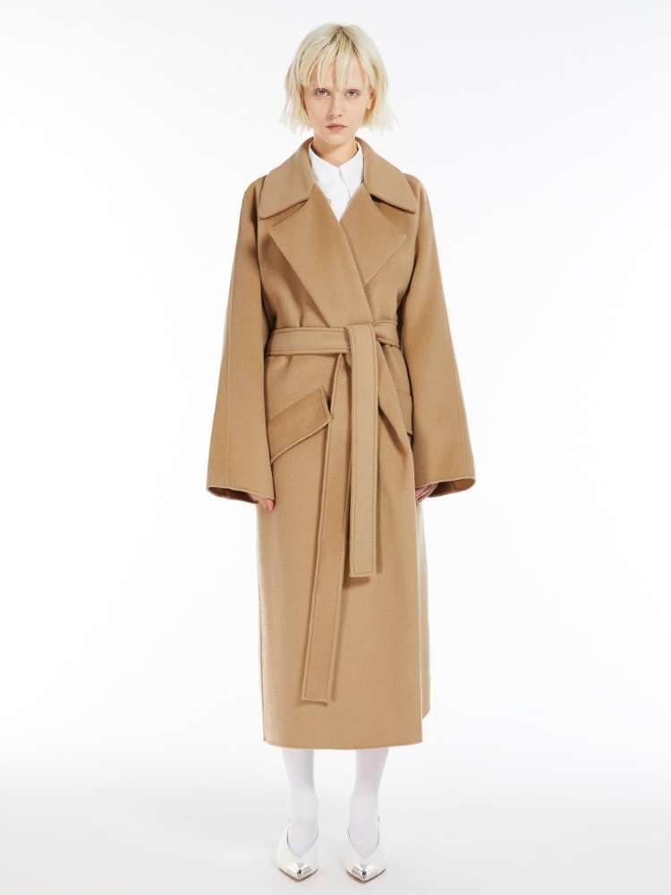 Cashmere-blend robe coat - 米色 - Marina Rinaldi - 2