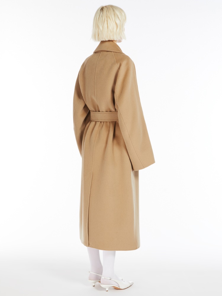 Cashmere-blend robe coat - 米色 - Marina Rinaldi - 3