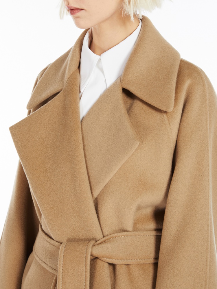 Cashmere-blend robe coat - 米色 - Marina Rinaldi - 4