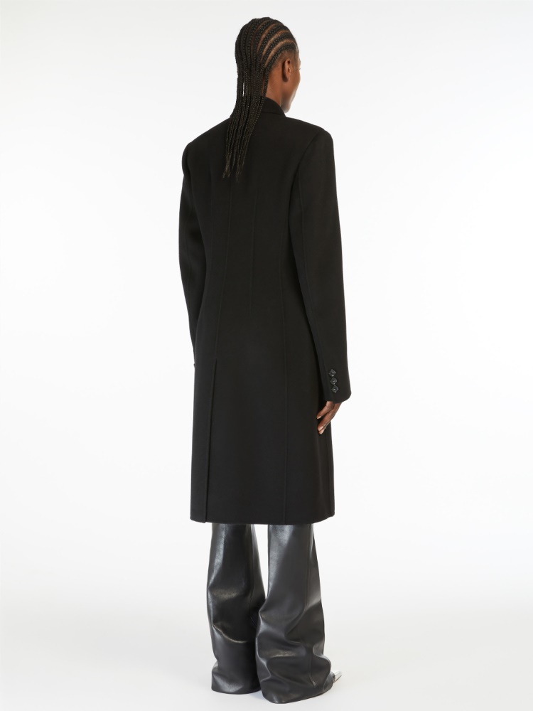 Slim-fit wool coat - 黑色 - Marina Rinaldi - 3