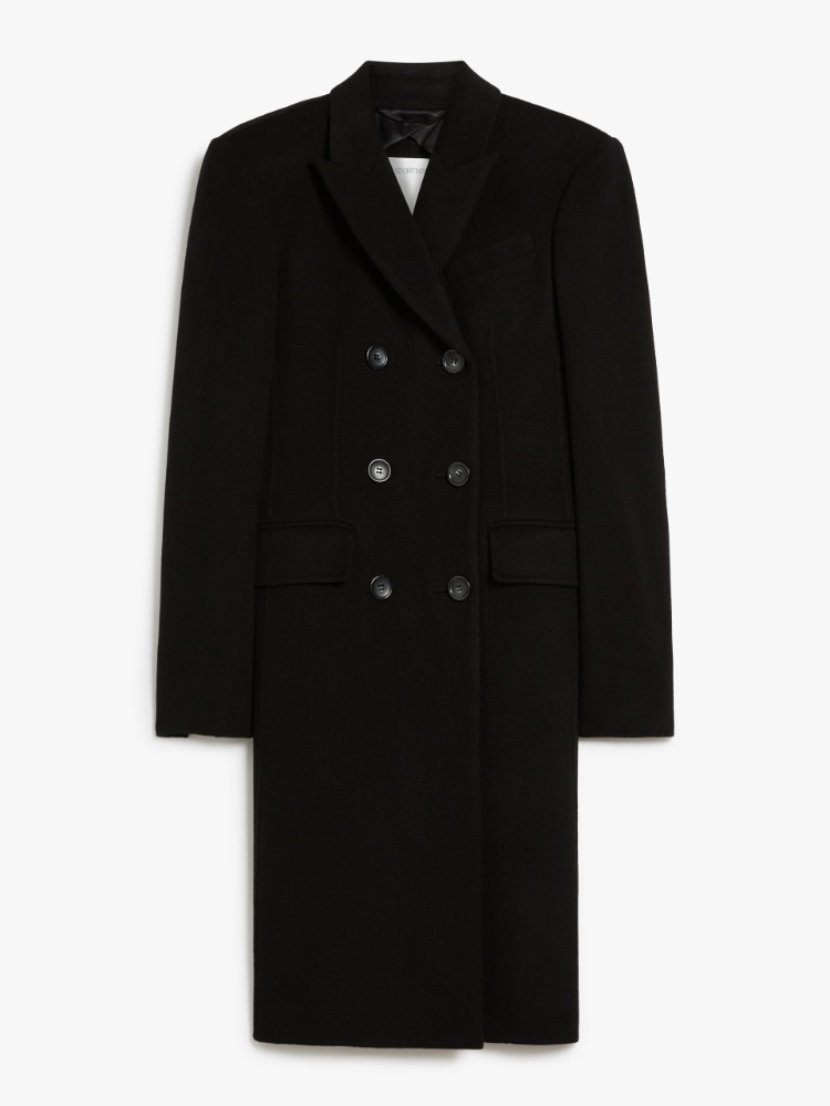 Slim-fit wool coat - 黑色 - Marina Rinaldi