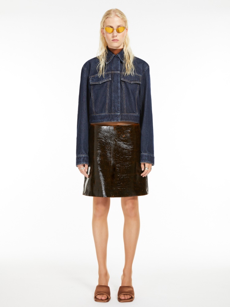 Short denim jacket - 深蓝色 - Marina Rinaldi - 2