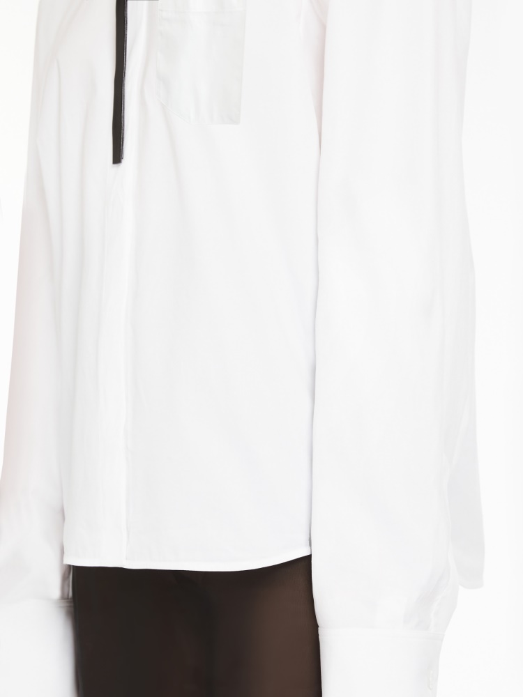 Oversized poplin shirt - 白色 - Marina Rinaldi - 5