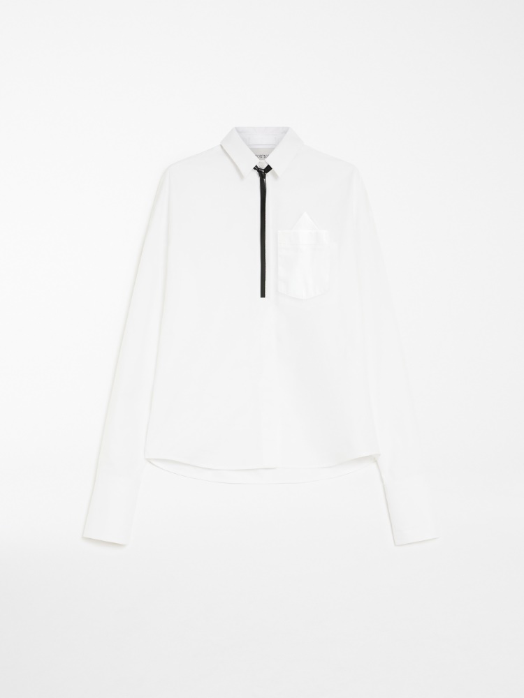 Oversized poplin shirt - 白色 - Marina Rinaldi