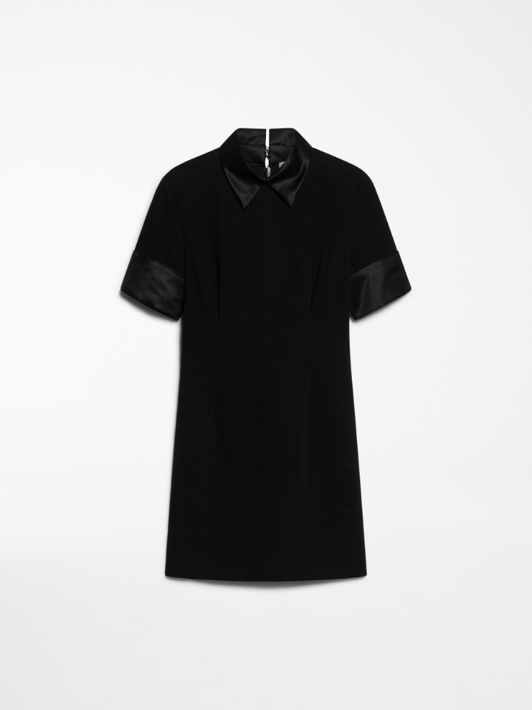Short-sleeved mini dress - 黑色 - Marina Rinaldi