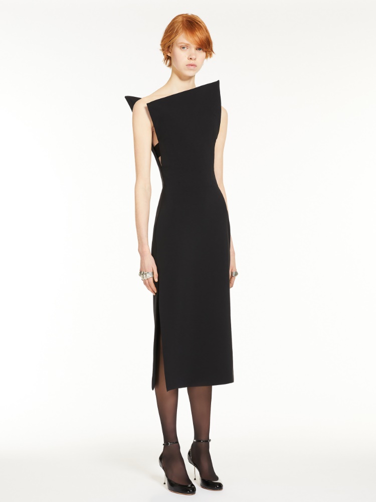 Asymmetrical dress - 黑色 - Marina Rinaldi - 2