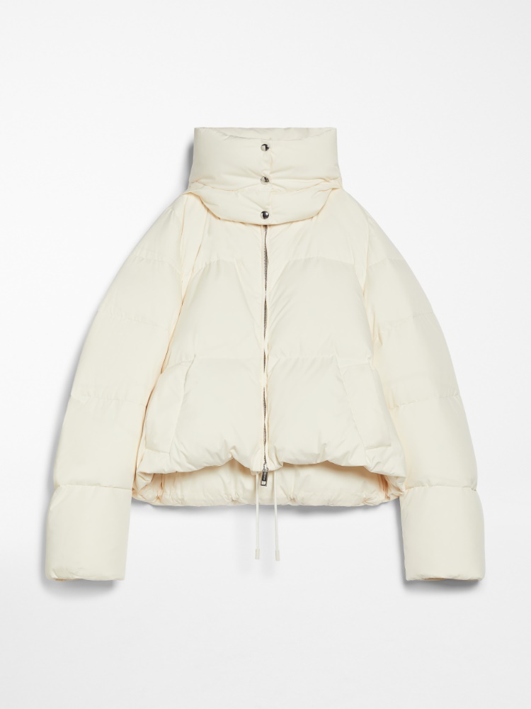 Oversized waterproof fabric down jacket - 白色 - Marina Rinaldi