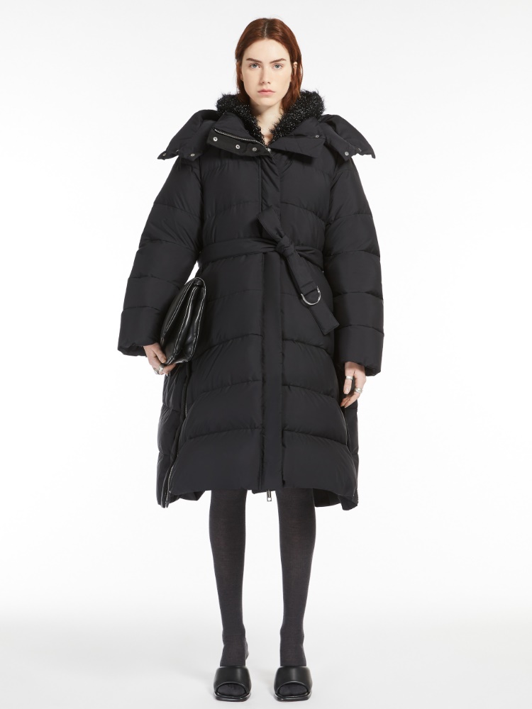 Long waterproof down jacket - 黑色 - Marina Rinaldi - 2