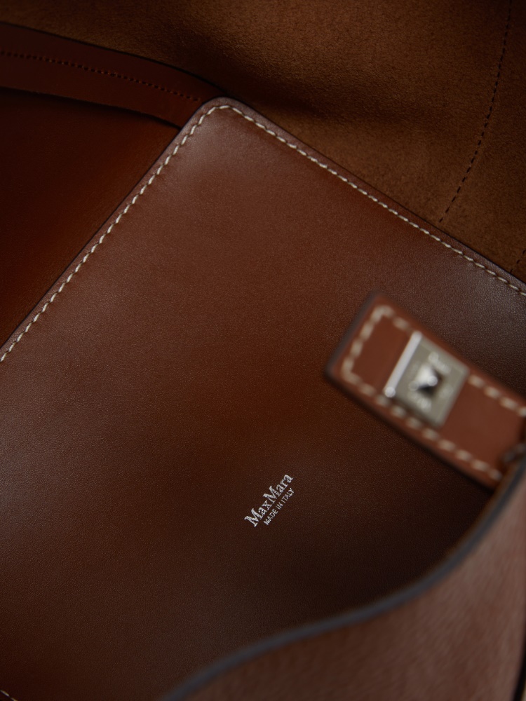 Small bucket bag in deer-print leather - 褐色 - Marina Rinaldi - 3