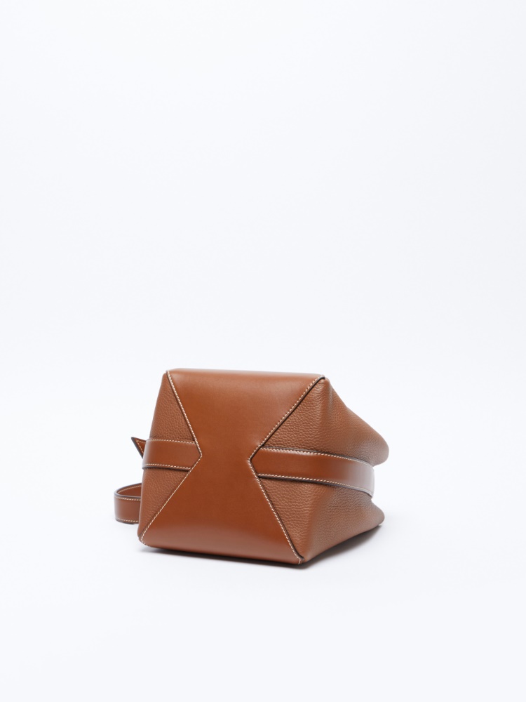 Small bucket bag in deer-print leather - 褐色 - Marina Rinaldi - 4