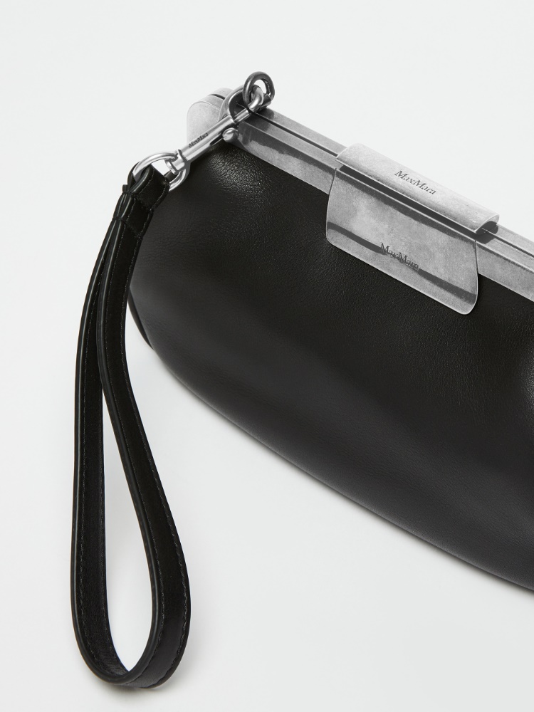 Extra-small leather clutch bag - 黑色 - Marina Rinaldi - 4