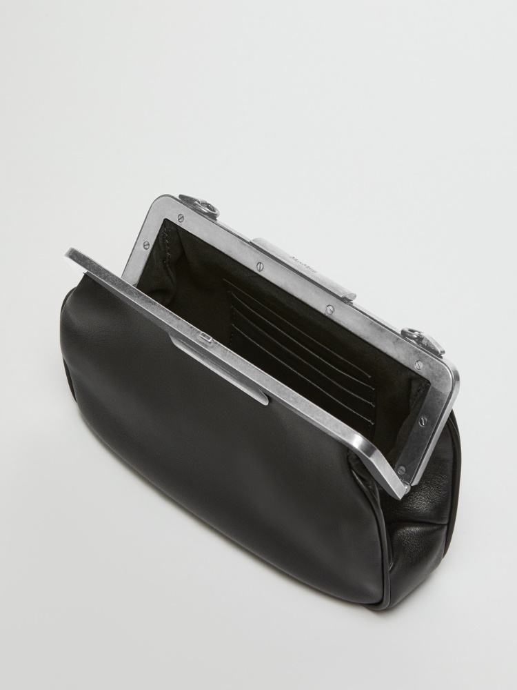 Extra-small leather clutch bag - 黑色 - Marina Rinaldi - 5