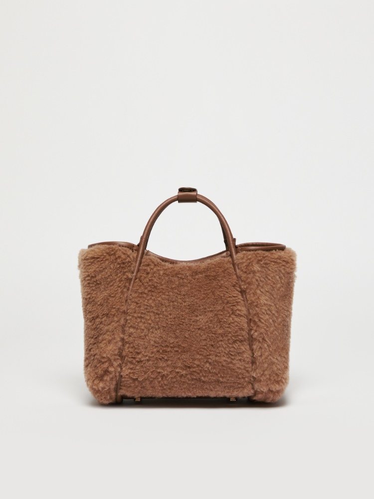 Extra Small Teddy fabric Marine Bag - 驼色 - Marina Rinaldi - 3