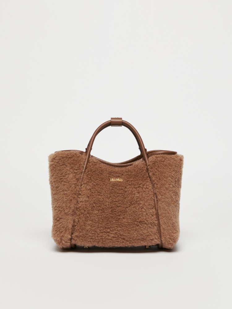 Extra Small Teddy fabric Marine Bag - 驼色 - Marina Rinaldi