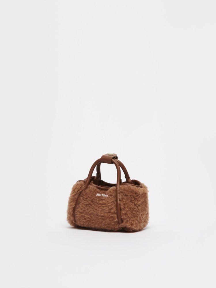 Teddy fabric Mini Marine bag - 驼色 - Marina Rinaldi - 2