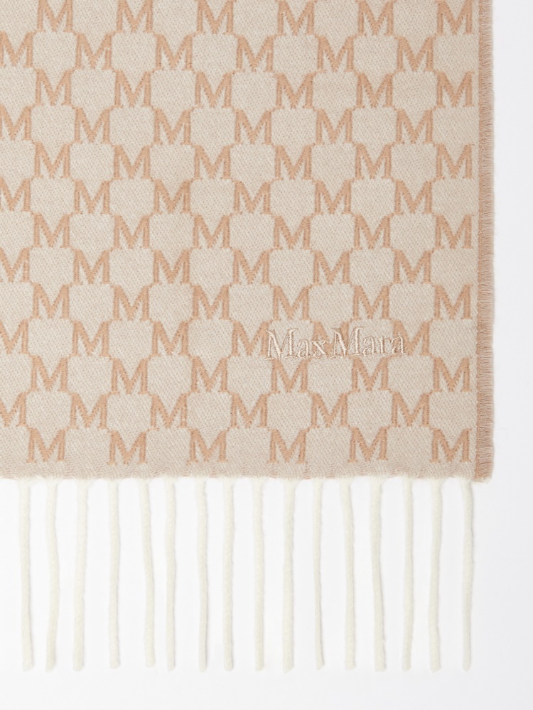 Jacquard wool stole - 米色 - Marina Rinaldi - 2