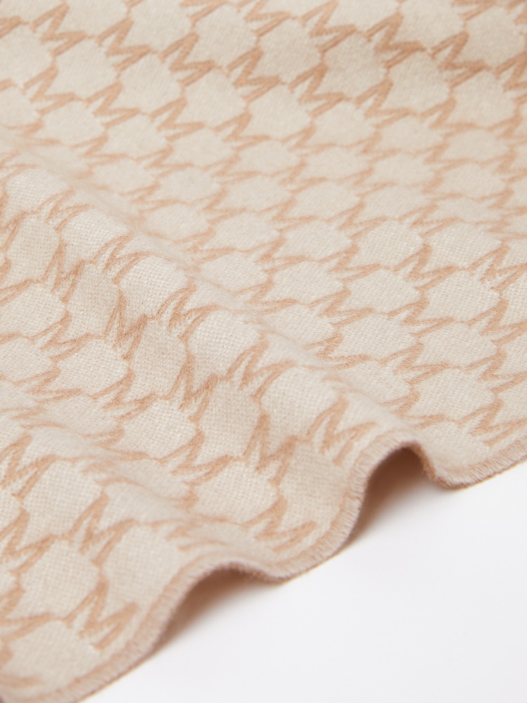 Jacquard wool stole - 米色 - Marina Rinaldi - 3