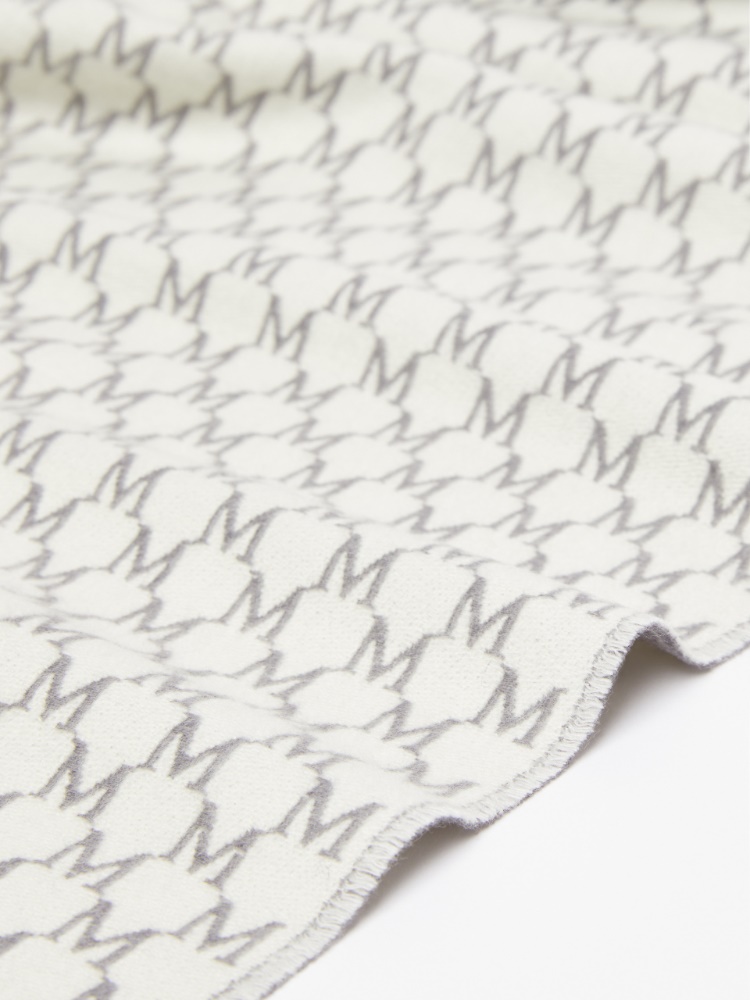 Jacquard wool stole - 白色 - Marina Rinaldi - 3