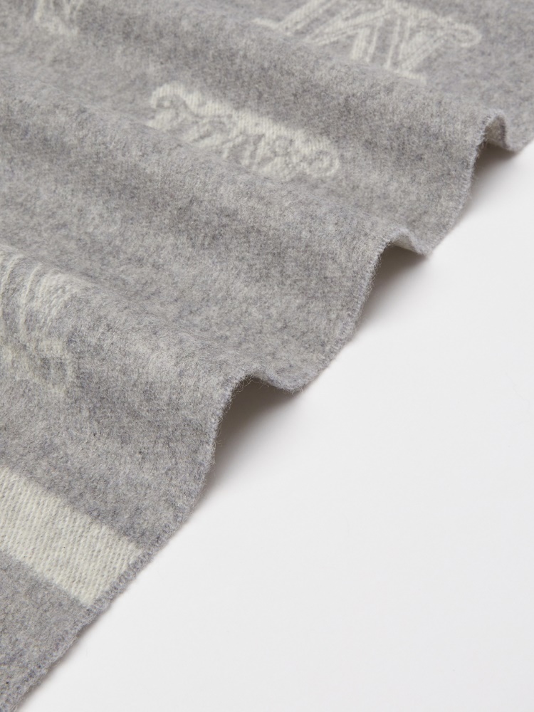 Jacquard cashmere stole - 灰色 - Marina Rinaldi - 3