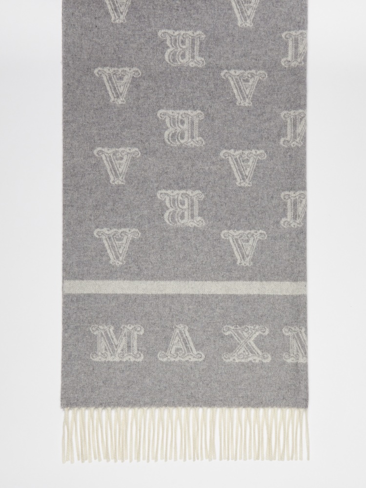 Jacquard cashmere stole - 灰色 - Marina Rinaldi