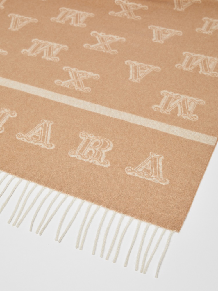 Jacquard cashmere stole - 驼色 - Marina Rinaldi - 2