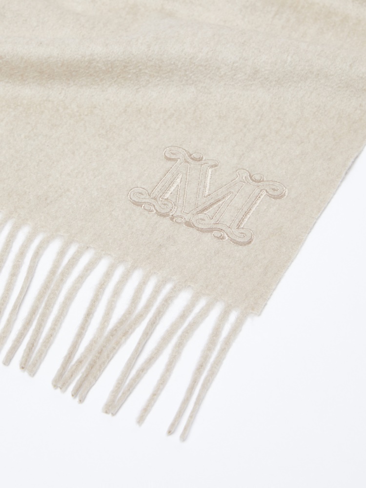 Cashmere stole with monogram embroidery - 米色 - Marina Rinaldi - 2