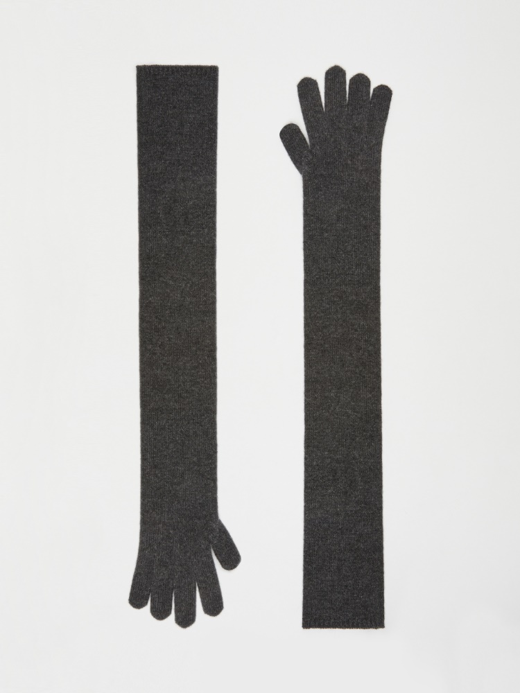 Long cashmere gloves - 深灰色 - Marina Rinaldi