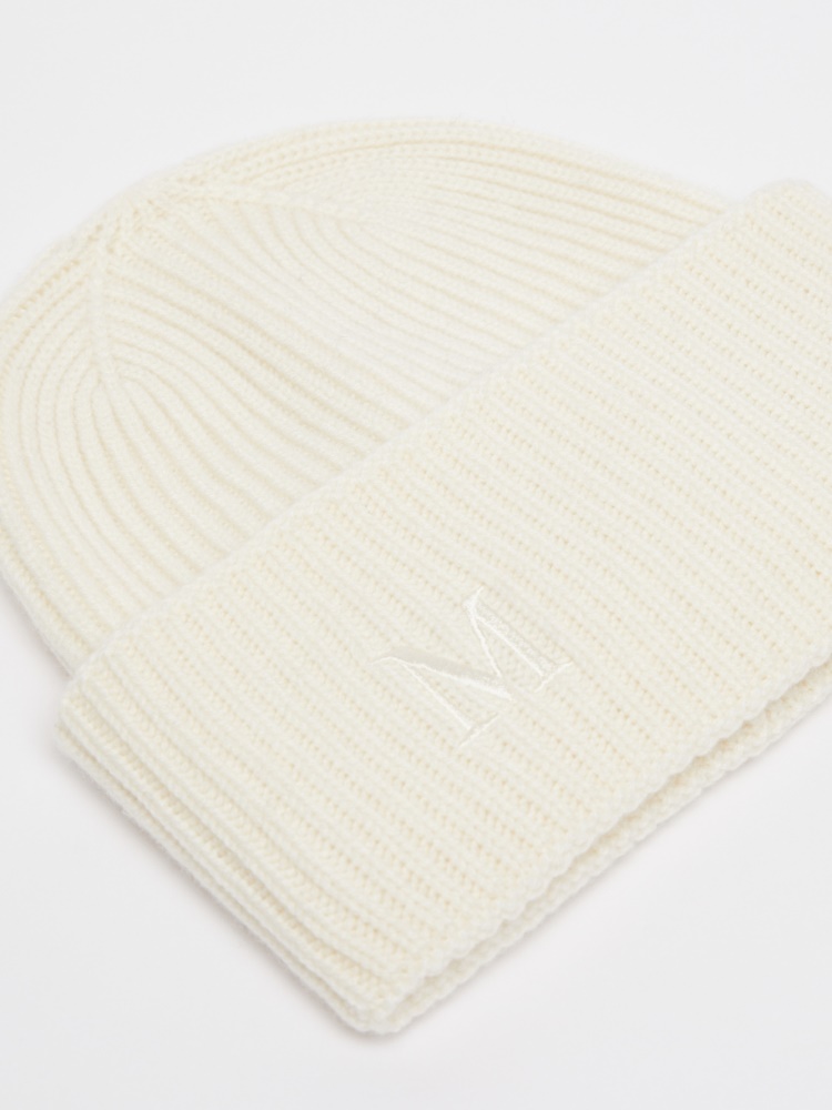 Ribbed cashmere beanie - 白色 - Marina Rinaldi - 3