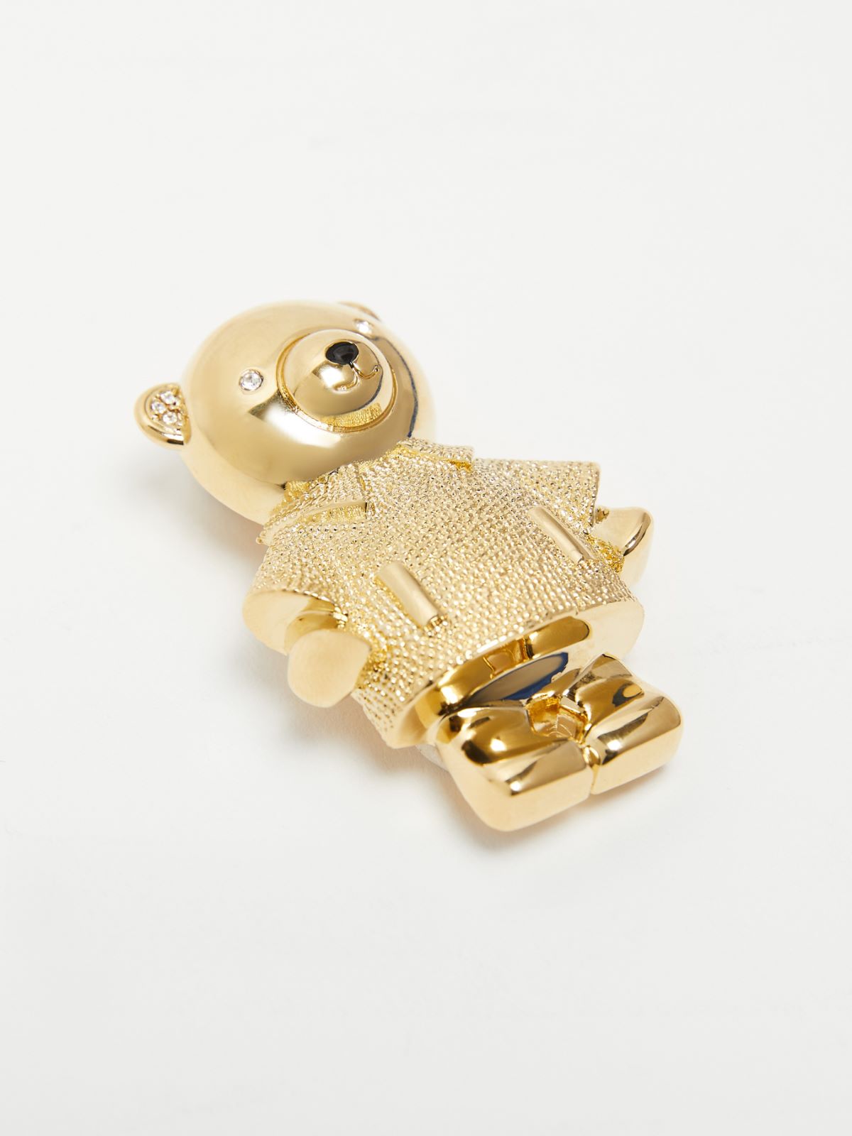 Metal teddy bear brooch - 金色 - Marina Rinaldi - 2