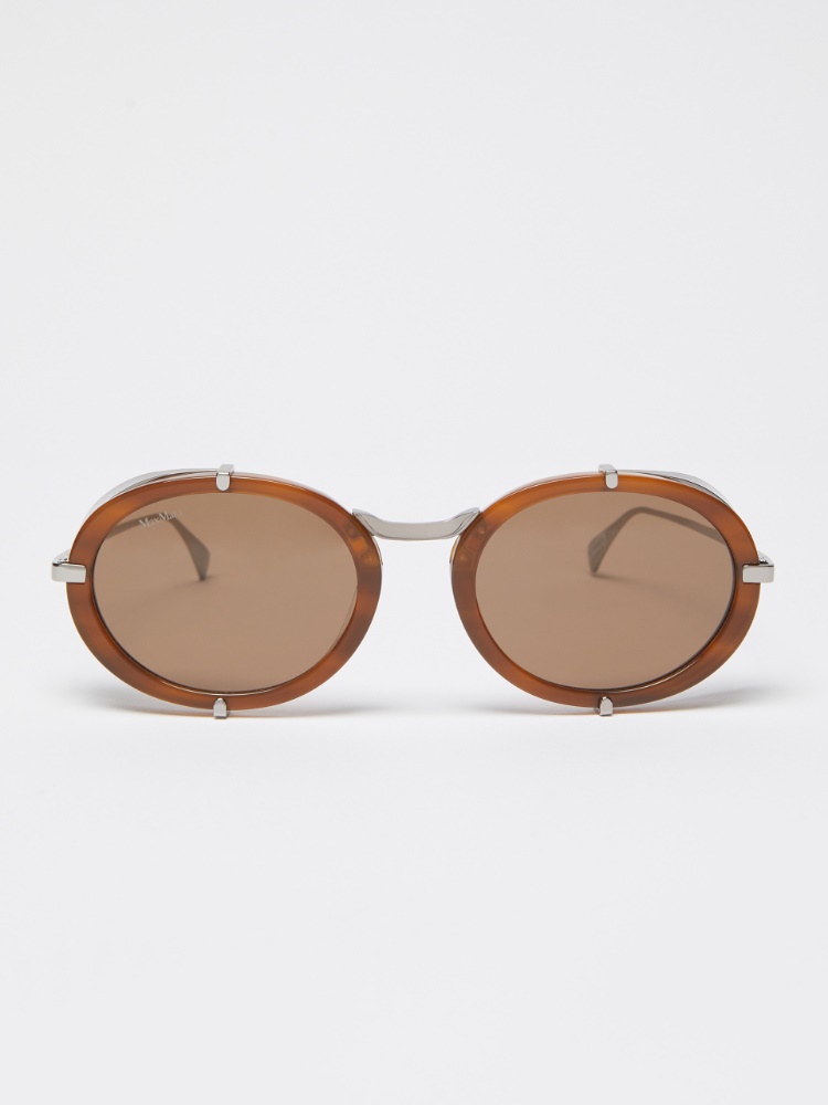 Oval sunglasses - 褐色 - Marina Rinaldi