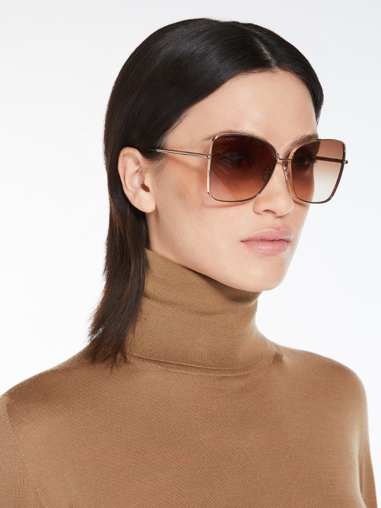 Metal butterfly sunglasses - 渐变粉 - Marina Rinaldi - 2