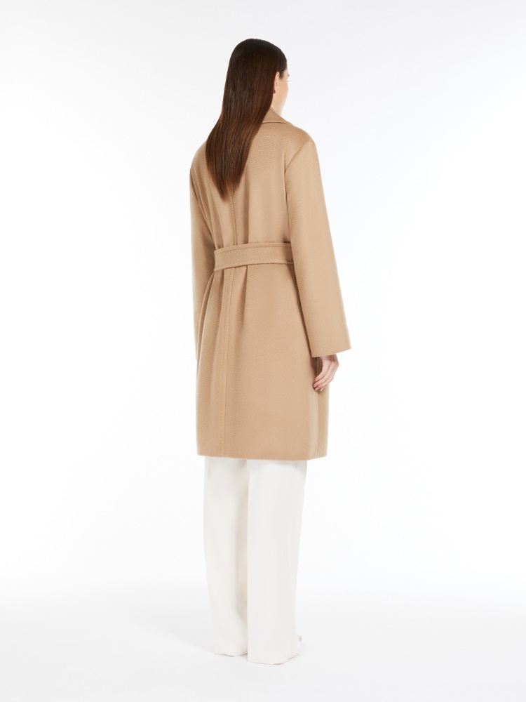 Wool robe coat - 驼色 - Marina Rinaldi - 3