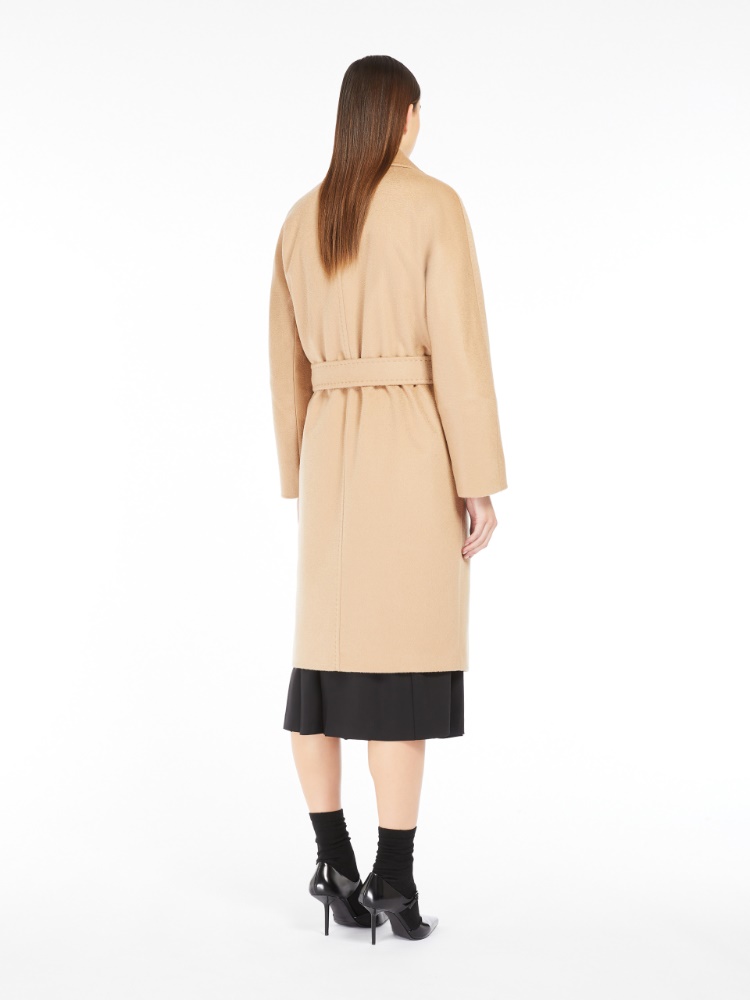 Cashmere, alpaca and wool coat - 驼色 - Marina Rinaldi - 3