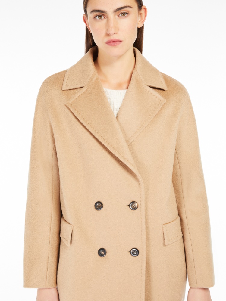 Cashmere, alpaca and wool coat - 驼色 - Marina Rinaldi - 4