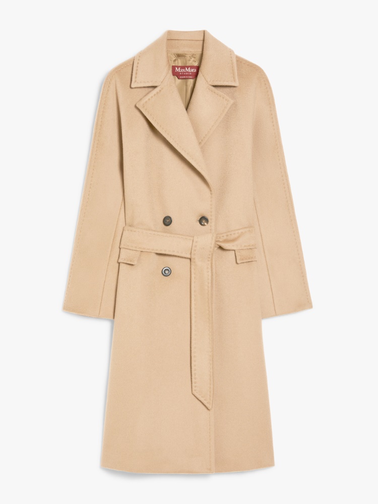 Cashmere, alpaca and wool coat - 驼色 - Marina Rinaldi