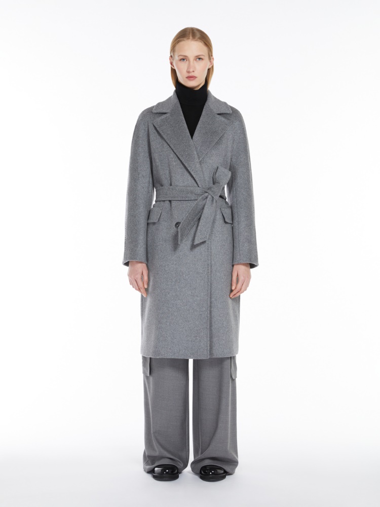 Cashmere, alpaca and wool coat - 灰色 - Marina Rinaldi - 2