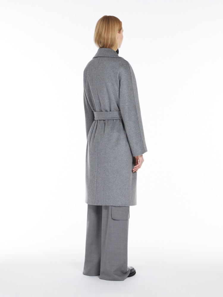 Cashmere, alpaca and wool coat - 灰色 - Marina Rinaldi - 3