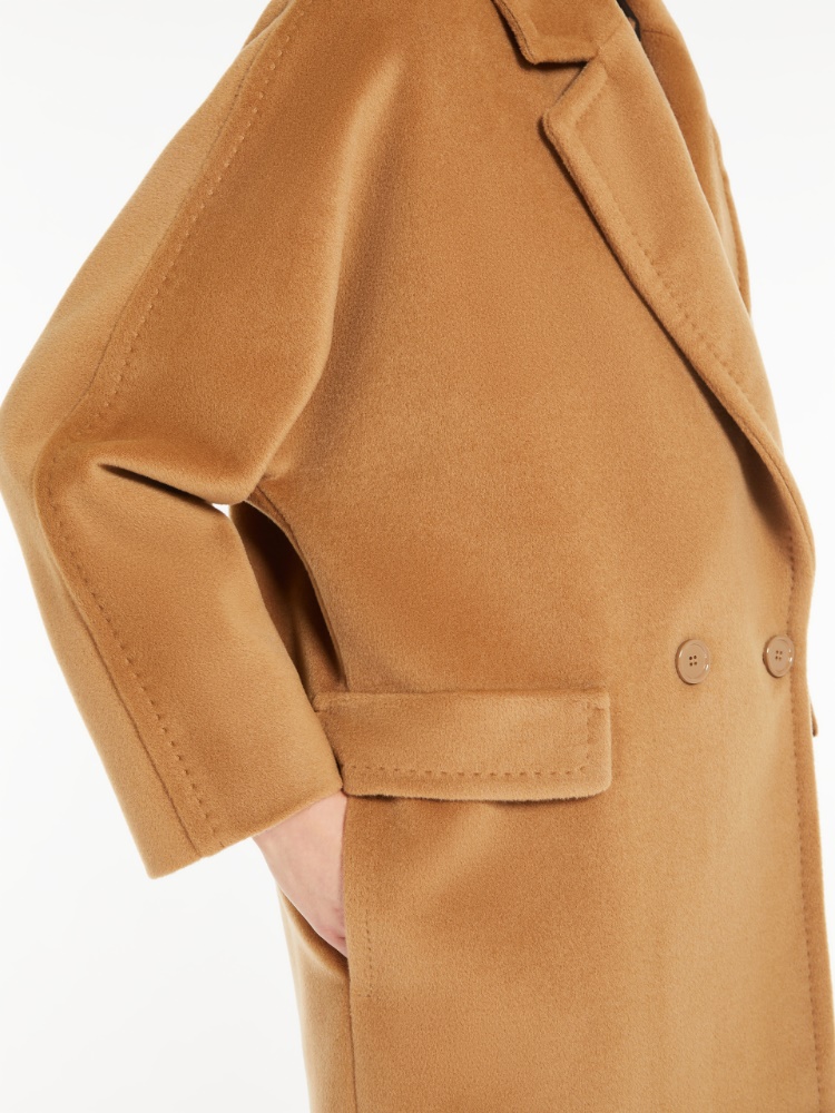 Double-breasted wool jacket - 驼色 - Marina Rinaldi - 4