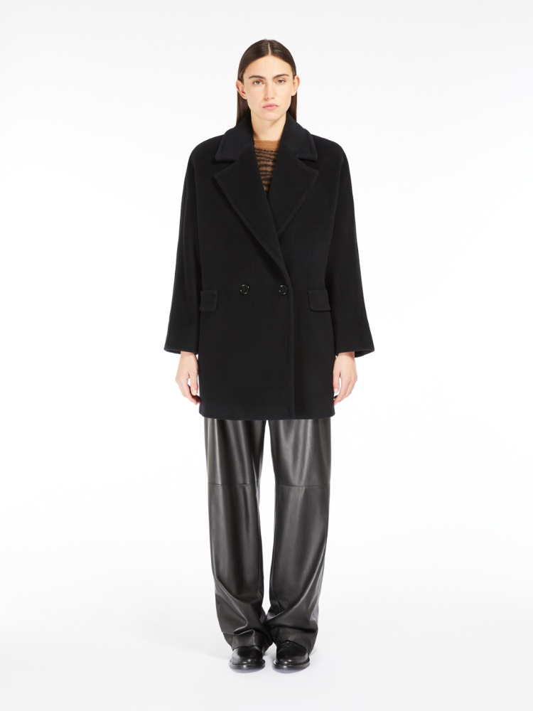 Double-breasted wool jacket - 黑色 - Marina Rinaldi - 2