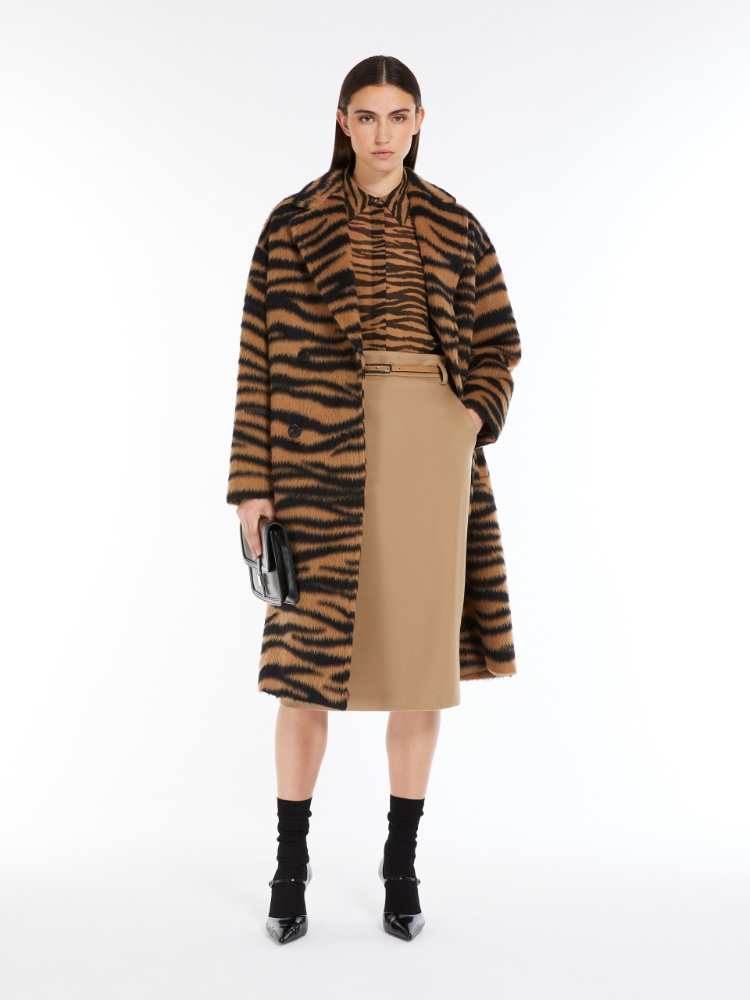 Wool pencil skirt - 驼色 - Marina Rinaldi - 2