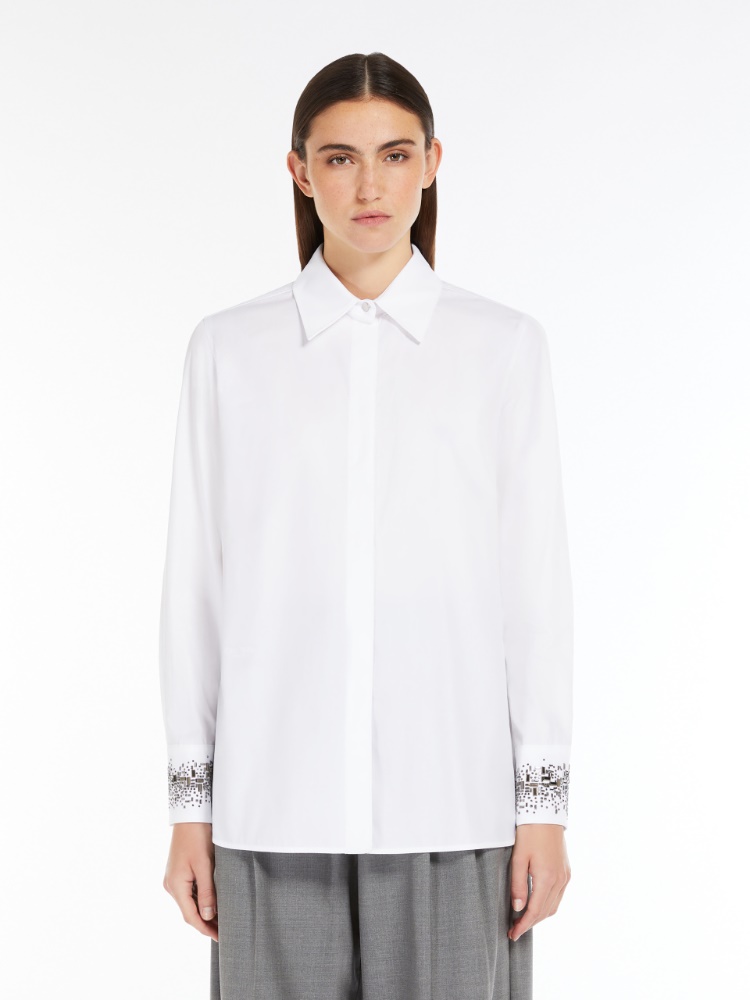 Cotton poplin shirt - 白色 - Marina Rinaldi - 2
