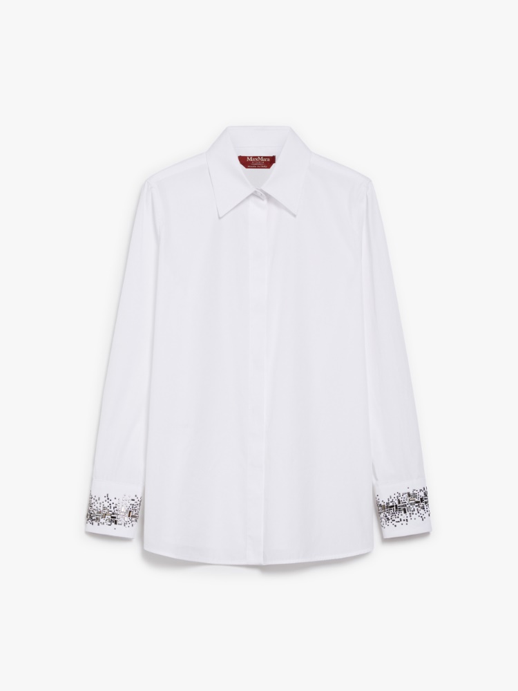 Cotton poplin shirt - 白色 - Marina Rinaldi