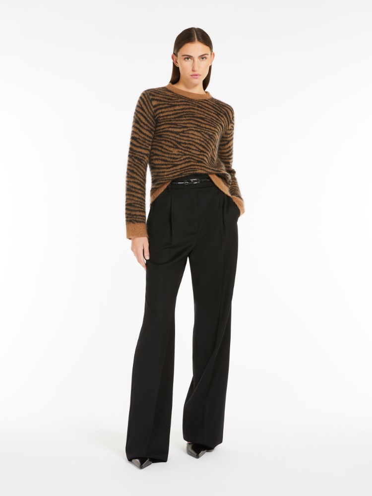 Wool drap trousers - 黑色 - Marina Rinaldi - 2