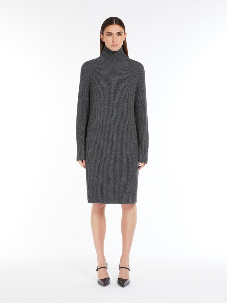 Ribbed cashmere-blend dress - 灰色 - Marina Rinaldi - 2